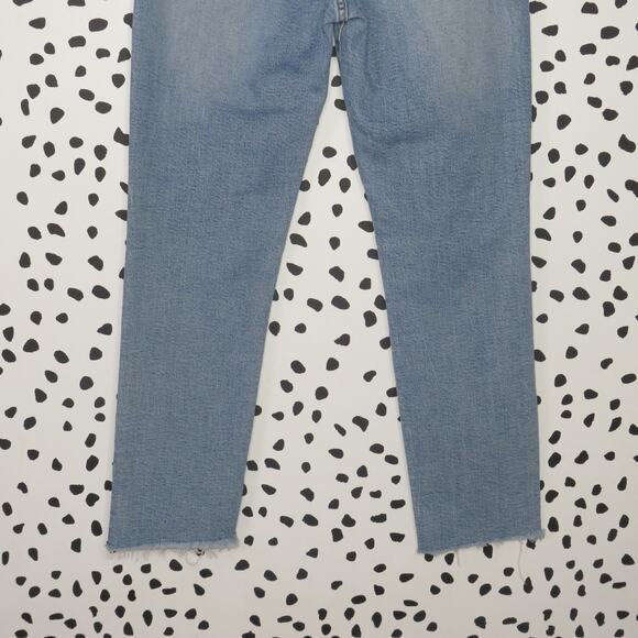 Nobody Denim Light Wash Distressed High Rise Frankie Ankle Jeans - Picture 7 of 11